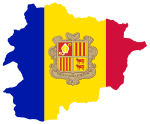 Andorra Map Flag